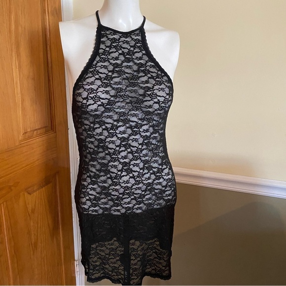 Victoria Secret Black Lace Slip - Picture 1 of 5